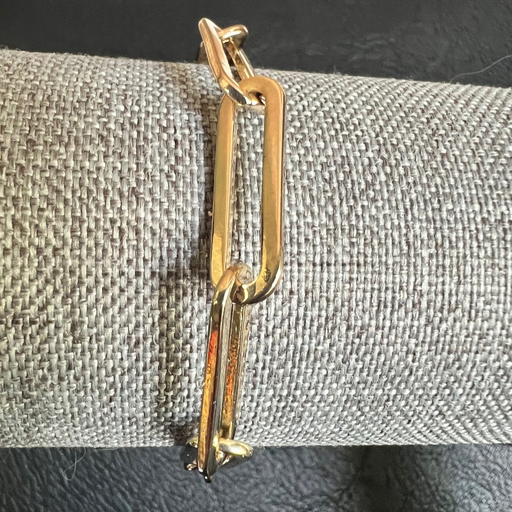 J.Crew Paperclip Link Bracelet OS Gold‎ Excellent